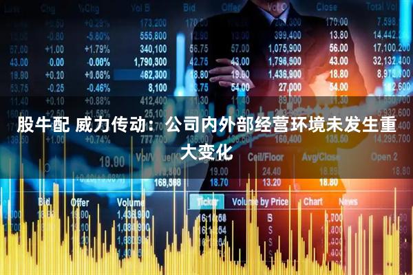 股牛配 威力传动：公司内外部经营环境未发生重大变化